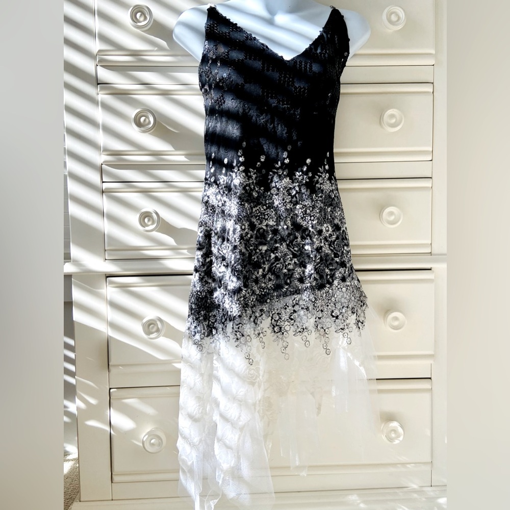 My Vegas dress! Sequined and flirty with several layers of tulle- bodycon
